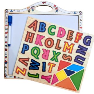 White Board with Magnetic Letters