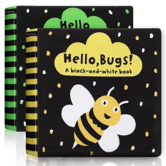 Hello Bugs a Black and White Book Fabric Cloth Book