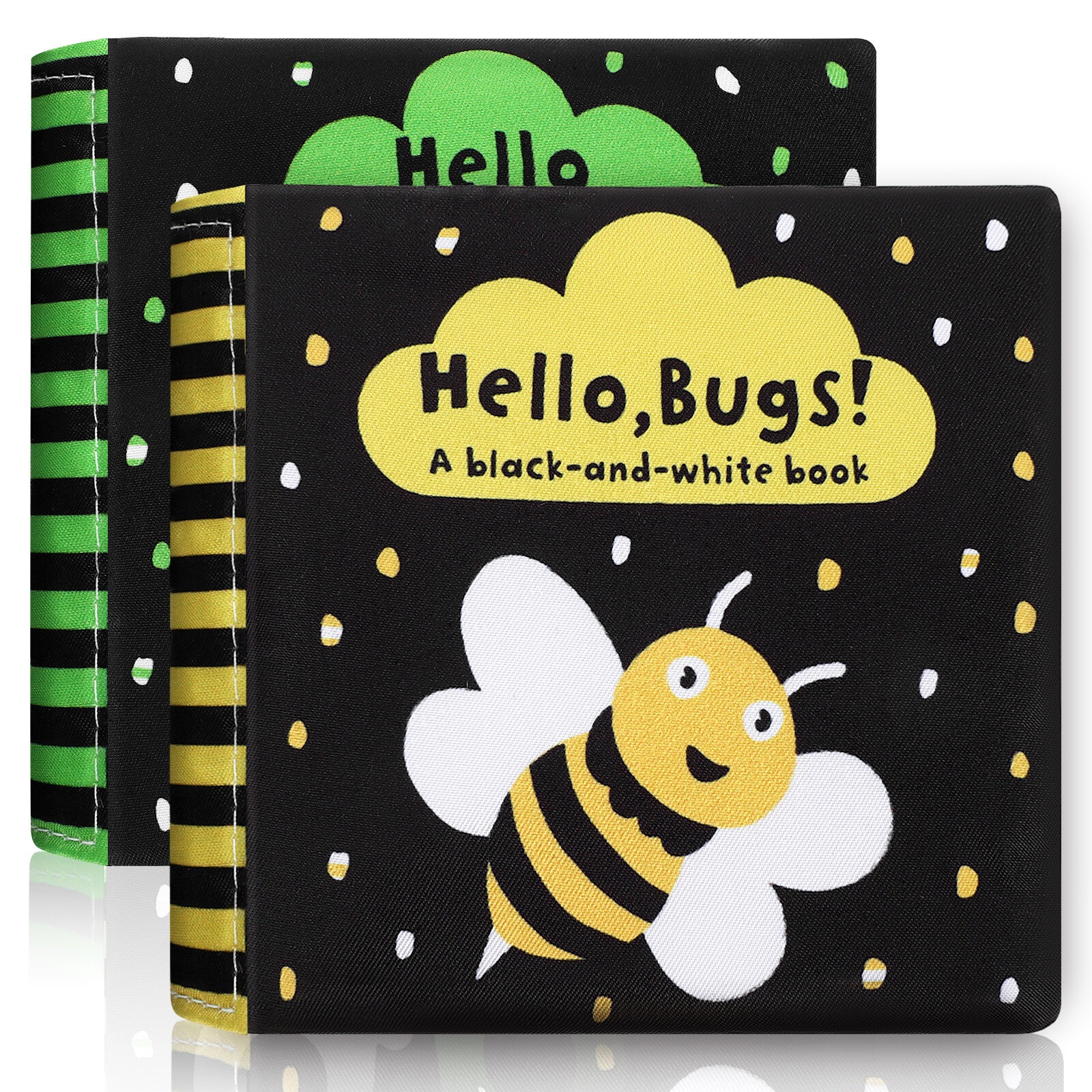 Hello Bugs a Black and White Book Fabric Cloth Book