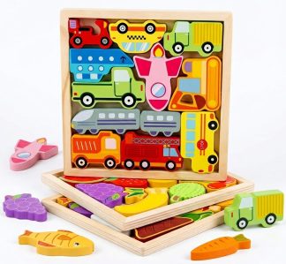 3D Wooden Puzzle with Chunky Parts