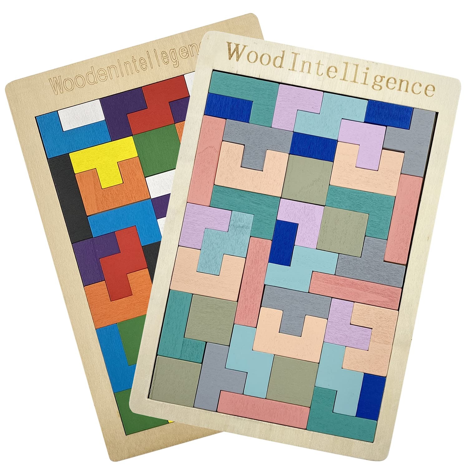 Wooden Tetris Puzzle-Brain Teaser Game